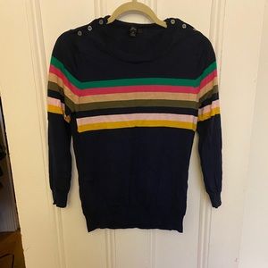 J crew merino wool sweater with button shoulders M